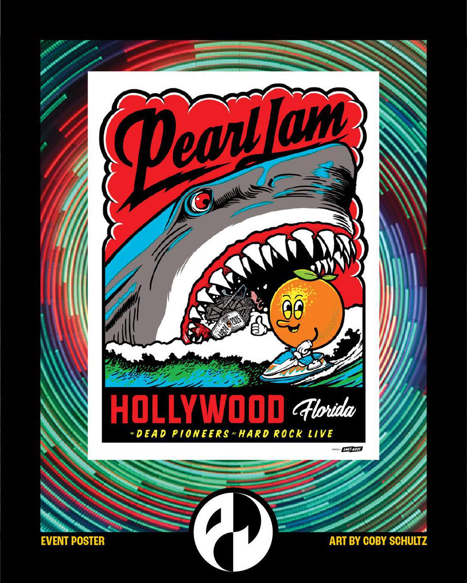 Miss out on getting a poster at the Hollywood, Florida show on 4/24? Now's your chance to bid on this gem by artist Coby Schultz!

All proceeds benefit the Vitalogy Foundation: pj.lnk.to/AuctionsTP