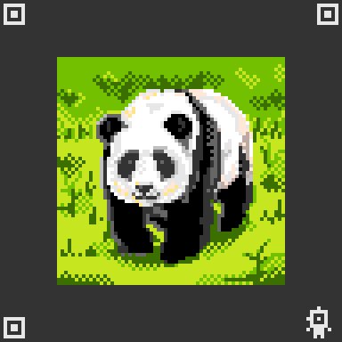netroco's tweet image. パンダ🐼👋
#pixelart  #ドット絵
