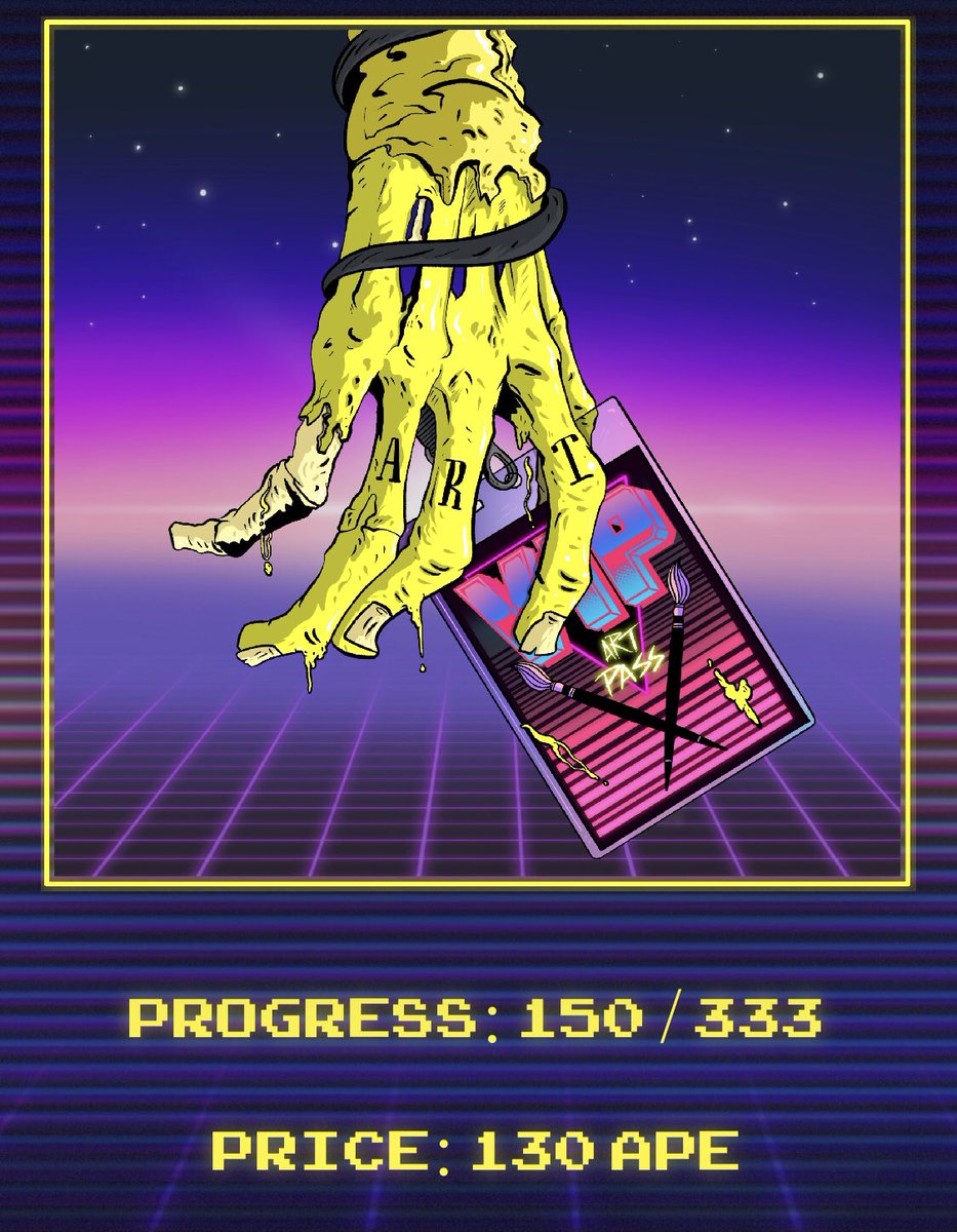 Just a reminder my art passes are still available to mint. I’ll be giving away a GOB, Geez, mintotaur and another custom art work when all the art passes are mint out. 180 art passes left to mint. Can we hit 200 this weekend ? Or mint out? Manifesting it mints out soon, either