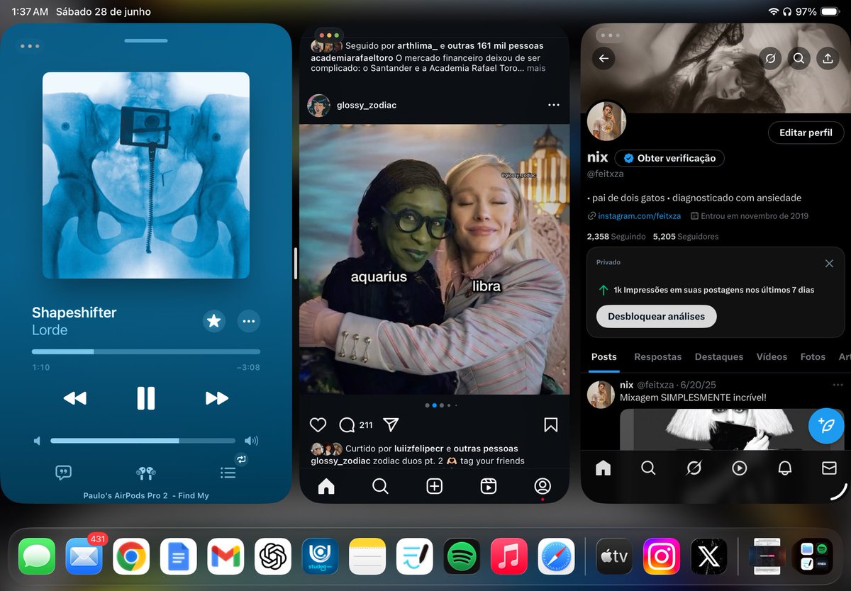 feitxza's tweet photo. iPadOS 26 pisou muito! https://t.co/TVurfBIbtO