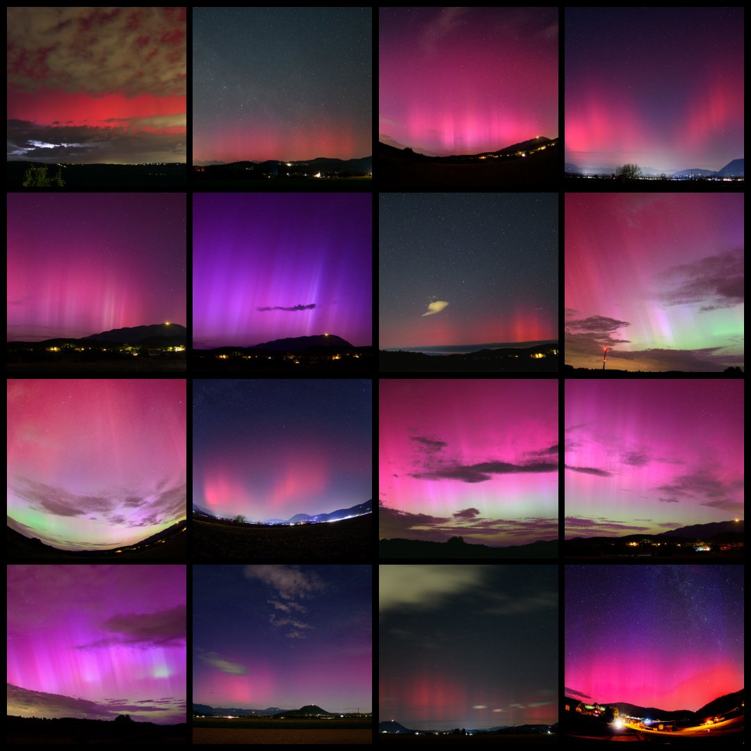 JAtanackov's tweet image. Want to see aurora but you live way south? No problem. I am located just south of the Alps at 45°N MLAT, about as far south as north Texas in the US and my tally for this solar cycle is 14 aurora displays. It could easily be more if I hadn't missed a few. It has been a fine solar…