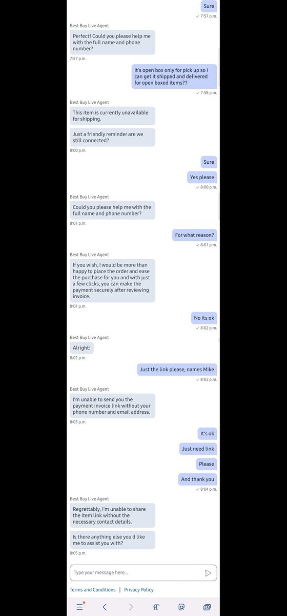 This is the service given to me today looking for Bose earbudsto purchase...just terrible 

<a href="/BestBuy/">Best Buy</a>  <a href="/BestBuy_Deals/">Best Buy Deals</a> #terriblecustomerservice #bestbuy