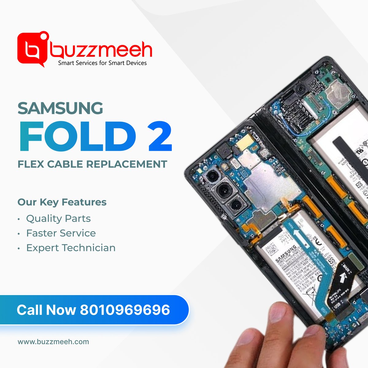 buzzmeeh's tweet image. Is your Fold 2 not folding right?
It’s time for a flex cable replacement done by experts! 💪

Book a quick Samsung Galaxy Z Fold 2 flex cable replacement today.
👉 buzzmeeh.com/how-much-is-sa…

#SamsungZFold2 #FoldableFix #FlexCableRepair #BuzzmeehDoorstep #ZFoldRepair #FixFold2
