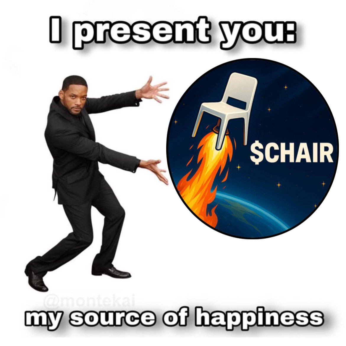 sameehvisuals's tweet photo. @ChairToTheMoon This is my first Entry!🪑🚀  @ChairToTheMoon #chairtoken https://t.co/yB5D80ySnC