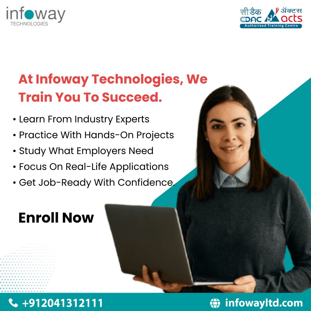 InfowayLtd's tweet image. Want real skills for the real world? 🌟 
Join Infoway Technologies Your career starts here! 💻 🌍   infowayltd.com
    📲 +912041312111

#TechFundamentals #LearnComputing #WebTech #SpecialTraining   #PGDacinpune #PreDacinPune #CDACinPune #Kothrud #Pune #Infoway