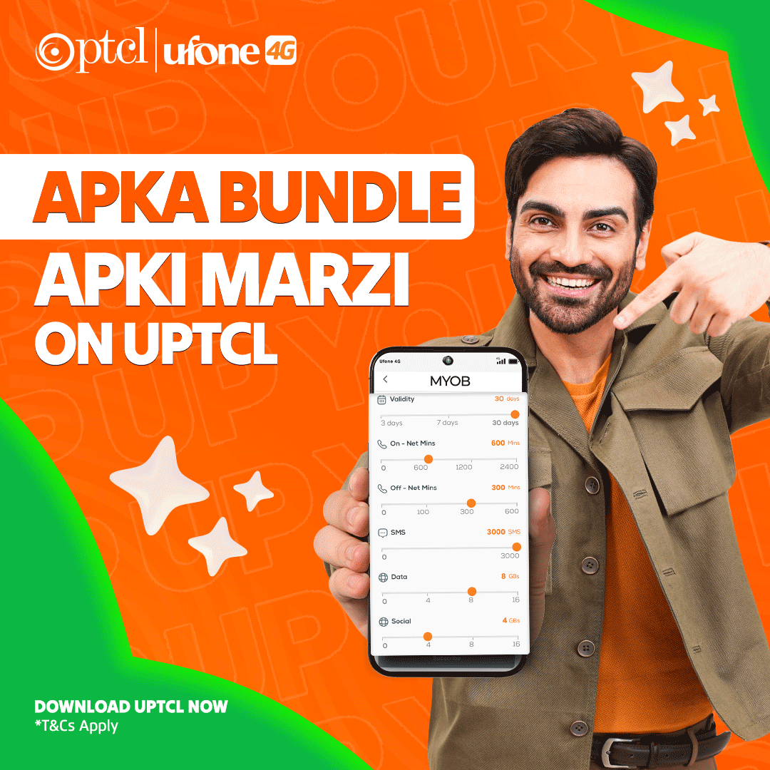Ab chalay gi Apki Marzi on your bundle! 😎📲
Banayein jo chahein, jese chahein sirf UPTCL per!

Download UPTCL Now!
T&amp;Cs Apply

#Ufone #UPTCL