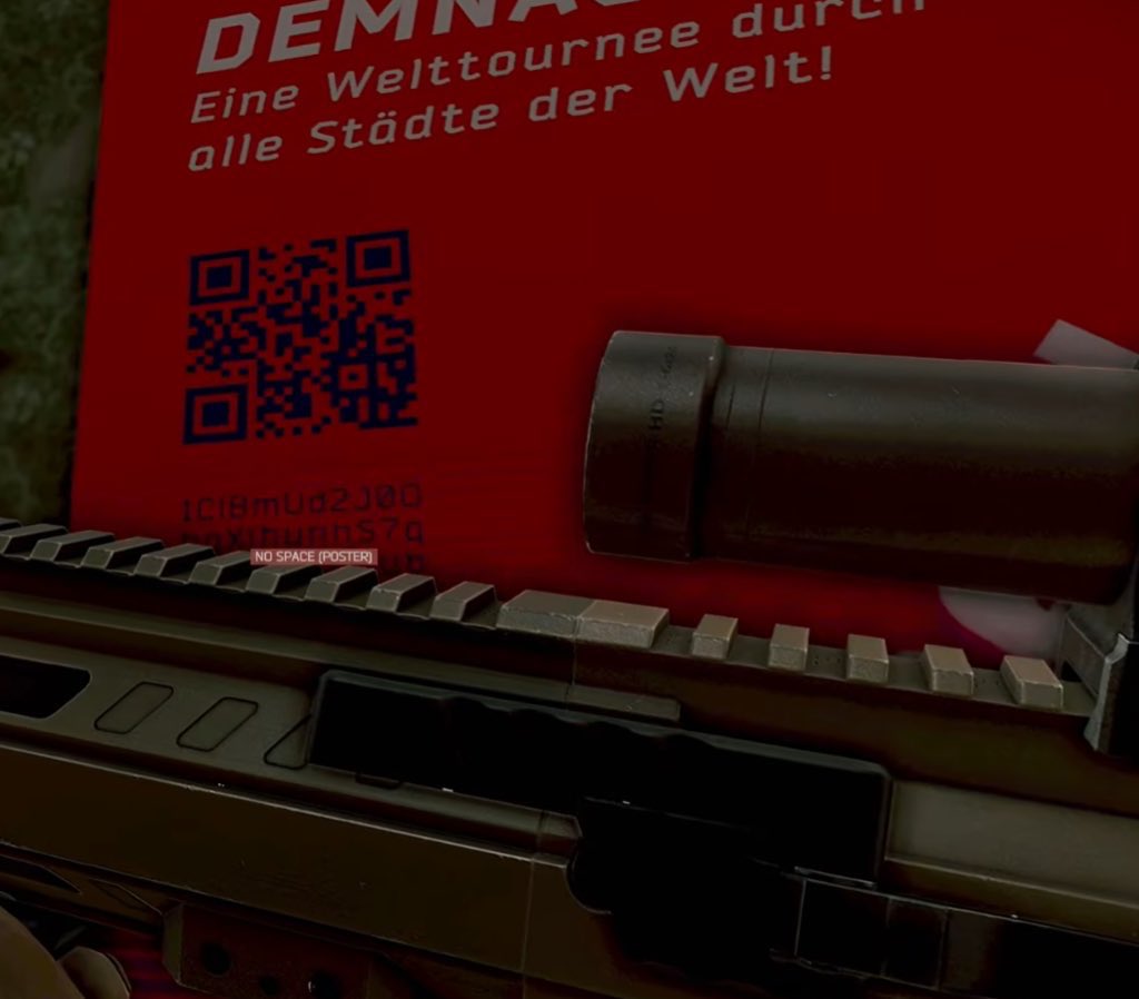 MainMoogie's tweet image. So the QR code sends you to a stree stump in a park in Germany I guess 😂