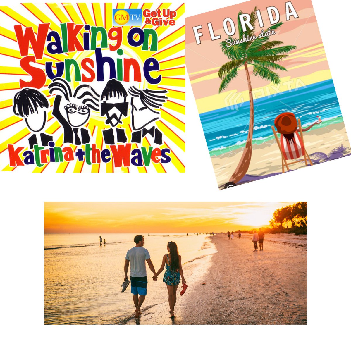 🎵Florida, Walking on Sunshine State 🎵
- Katrina and the Waves
 #PutAStateInASong