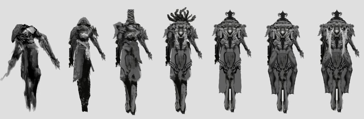 character concept design progress and a doodle for fun during break