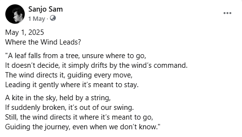 sanjo_sam's tweet photo. Where the Wind Leads? 🎶 https://t.co/yEmJFtBLMr