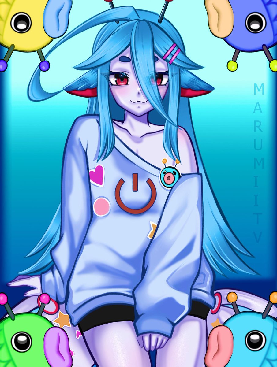 Marumii_TV's tweet image. I can’t tell you how happy I’m with this art I did of Cind it’s so cuteee!!!