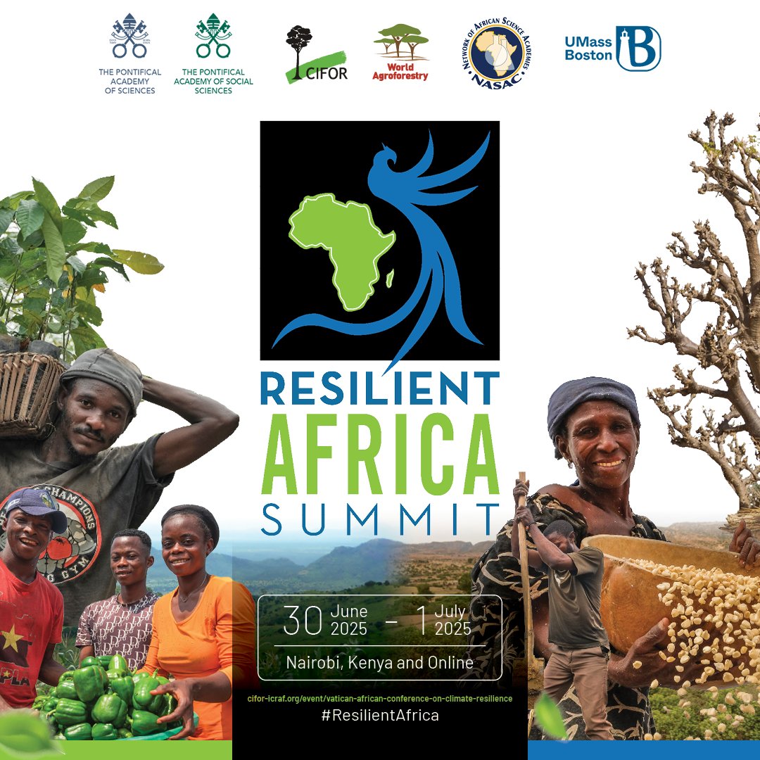 What does it take to build climate resilience in Africa?

Join the #ResilientAfrica Summit to hear diverse perspectives and explore local and regional strategies for lasting change.

Register:🔗 bit.ly/ResilientAfric…

@‌CasinaPioIV | #Trees4Resilience