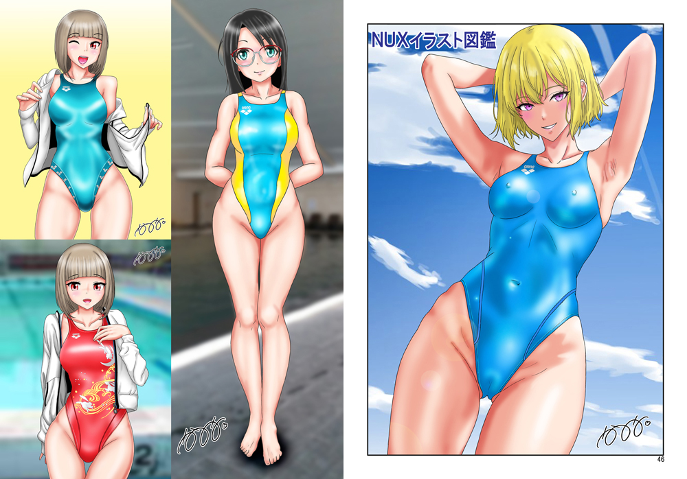 いよいよ明日!
ぴたけっと4(6/29綿商会館)では
H-10(5階)「紀美野屋」様(@Aikawa_riei)にて
カツオの夏新刊3編を委託頒布していただきます。

②競泳水着伝説名器解説図録SuperSwimSuit9 arenaNUX A4、52p、写真解説本、2,000円 