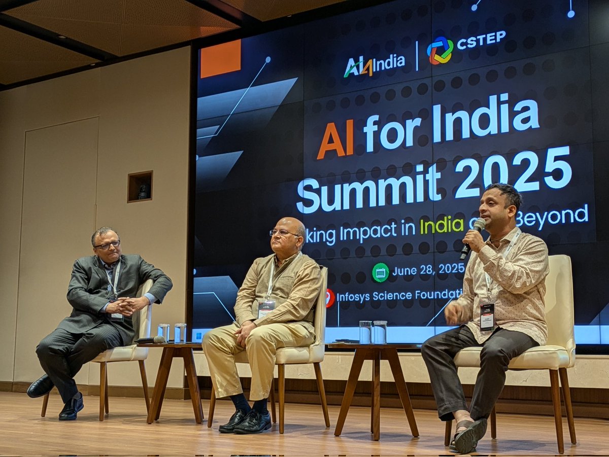 Krishnan8gk's tweet image. The inaugural session at the AI for India Summit. @AI4IndiaOrg @CSTEP_India