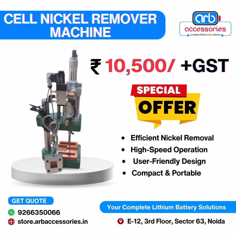 arb_ltd's tweet image. ⚙️ Cell Nickel Remover Machine  🔋🛠️

#ARBAccessories #NickelRemover #BatteryTools #BatteryRepair #LithiumBatteryPack #CellRecycling #EVWorkshop #BatteryTechnician  #EVIndia #NickelStripRemover