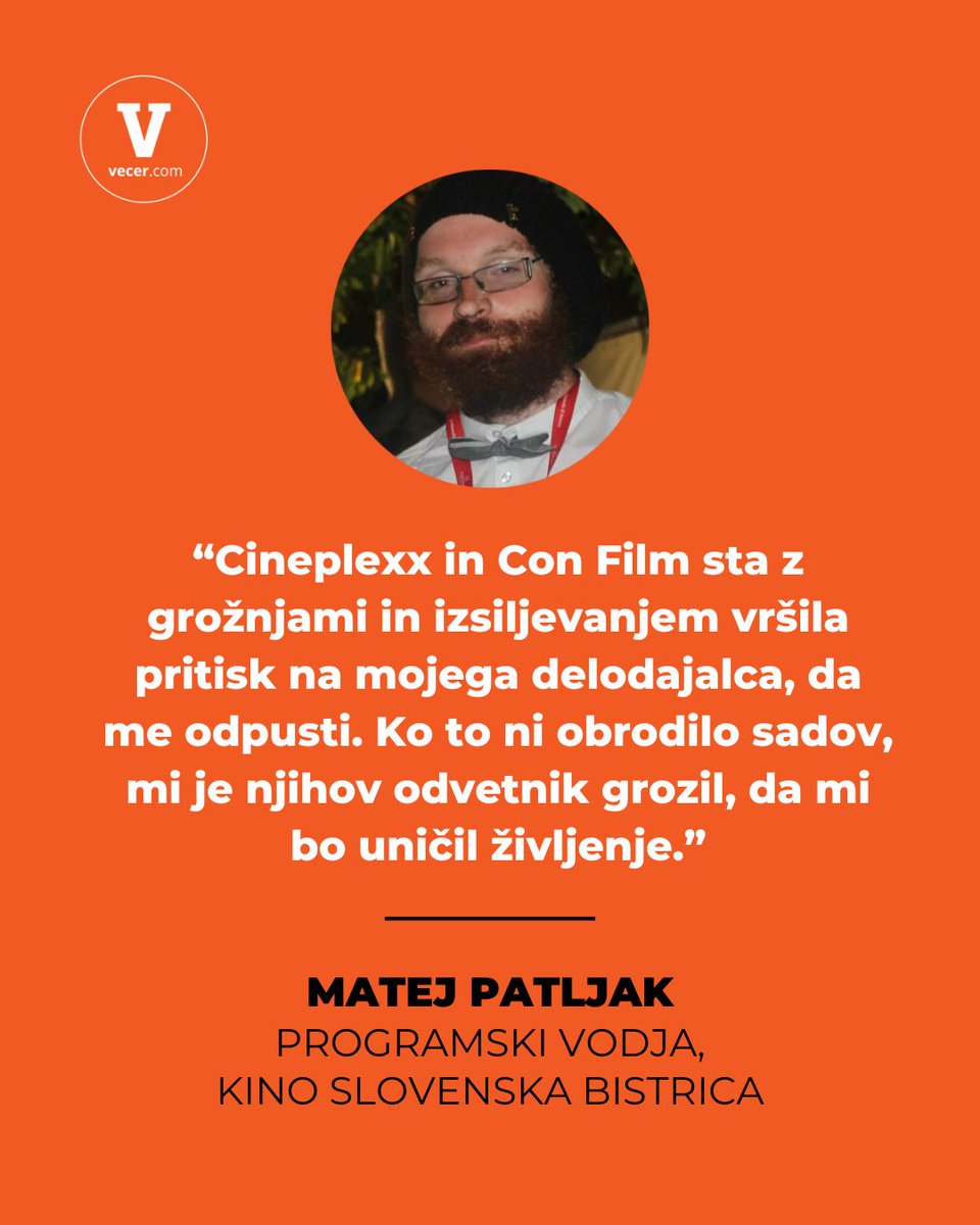 Cineplexx je vrtel tuje filme brez podnapisov ali sinhronizacije. Inšpektorat za kulturo in medije je kršitev zdaj tudi uradno potrdil. Podjetje je medtem izvajalo močan sodni pritisk na prijavitelja, obenem pa so na našem trgu v vse večjih težavah. Več na vecer.com/kultura