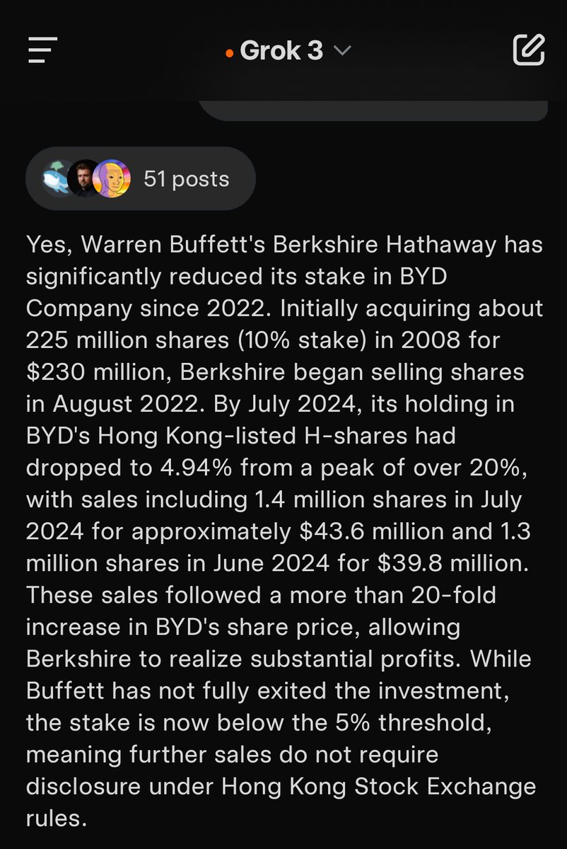 Rumor has it BYD is having severe cash problems &amp; severe inventory turnaround reduction, because of China's economic problems - now exacerbated by Xi's inflexibility when it comes to negotiating tariffs.
Evergrand all over again?