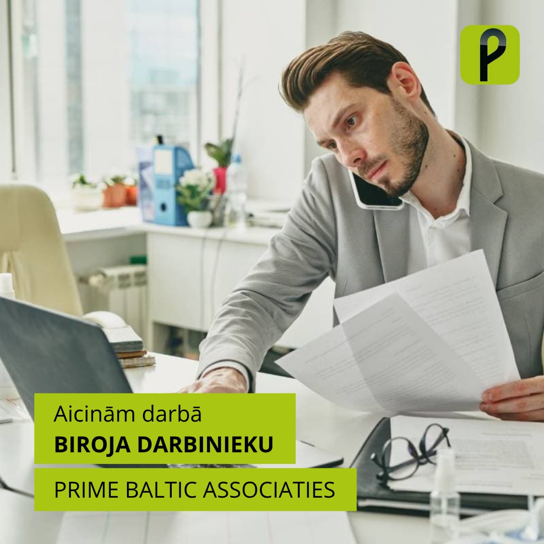 PRIME BALTIC ASSOCIATIES aicina darbā BIROJA DARBINIEKU🧑‍💼

MĒS PIEDĀVĀJAM:
- Atalgojumu (bruto) 1400 EUR/mēnesī;
- Apmaksātu autostāvvietu Tavai automašīnai pie biroja ēkas;
- Un vēl...

Lasīt vairāk: ej.uz/xvr8

#darbs, #karjera, #teirdarbs, #vakance