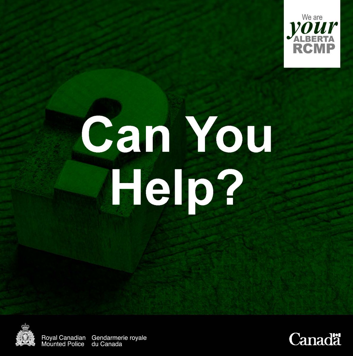 #CanYouHelp? A child (approximately 7 years old) was found alone at Hwy 1, approximately 1 km east of #Brooks, walking towards the Town of Brooks just before 9 p.m. on June 27. No family found yet. Call the Brooks RCMP at 403-310-7267 if you have any information about this child.