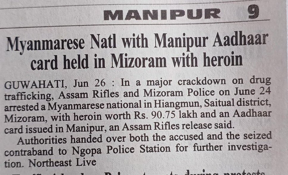 For decades, a loophole in Manipur State had enabled Myanmarese nationals of Chin-Kuki lineage to infiltrate India and get “ Scheduled Tribe” status to milk privileges reserved for indigenous tribes of India. 
Thus loophole called “Any Kuki Tribe” or “AKT” still exists today,