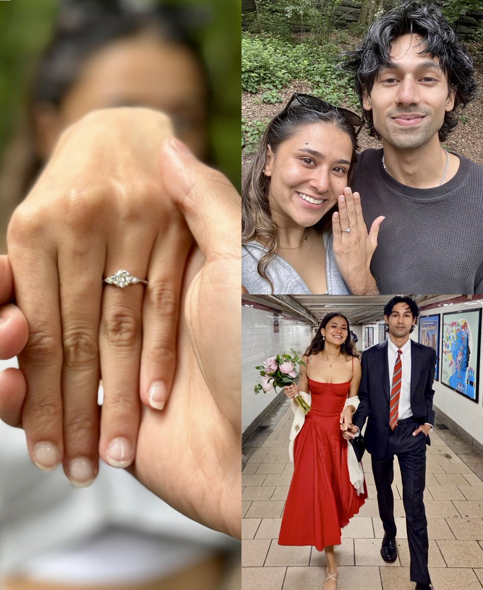 He asked Her from the bottom of His Heart &amp; She said ‘Yes’ from the depths of Her Soul! From classmates in Columbia University to partners for life now! Our little girl is all grown up. We are absolutely elated &amp; overjoyed to welcome Rohil to our family. Love &amp; blessings always!