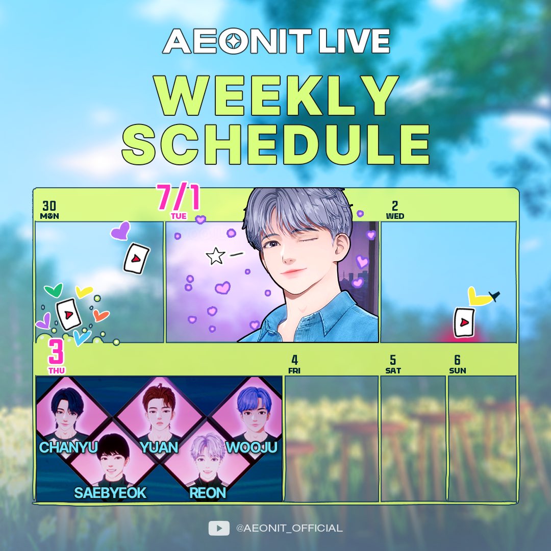 𝗔𝗘𝗢𝗡𝗜𝗧 𝖫𝖨𝖵𝖤 𝖭𝖮𝖳𝖨𝖢𝖤

✨Youtube.com/@aeonit_offici…
✨chzzk.naver.com/7decf058588a7e…

#AEONIT #이오닛
#새벽 #SAEBYEOK #찬유 #CHANYU
#레온 #REON #유안 #YUAN #우주 #WOOJU
#버추얼아이돌 #VirtualIdol