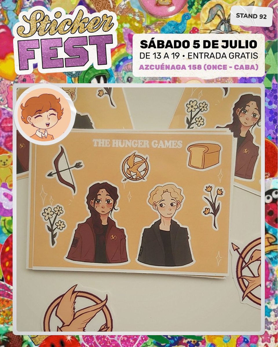 urloyalpartner's tweet image. ESTOY DESAPARECIDA POR ACÁ entre la universidad, las ferias y mis amigos juro que no me da tiempo de nada!!!
Pero vengo a avisar que el sábado 5 me van a encontrar en la Sticker Fest 🥹💞
Con mucha merch de Haikyuu y los Juegos del Hambre muajajaja