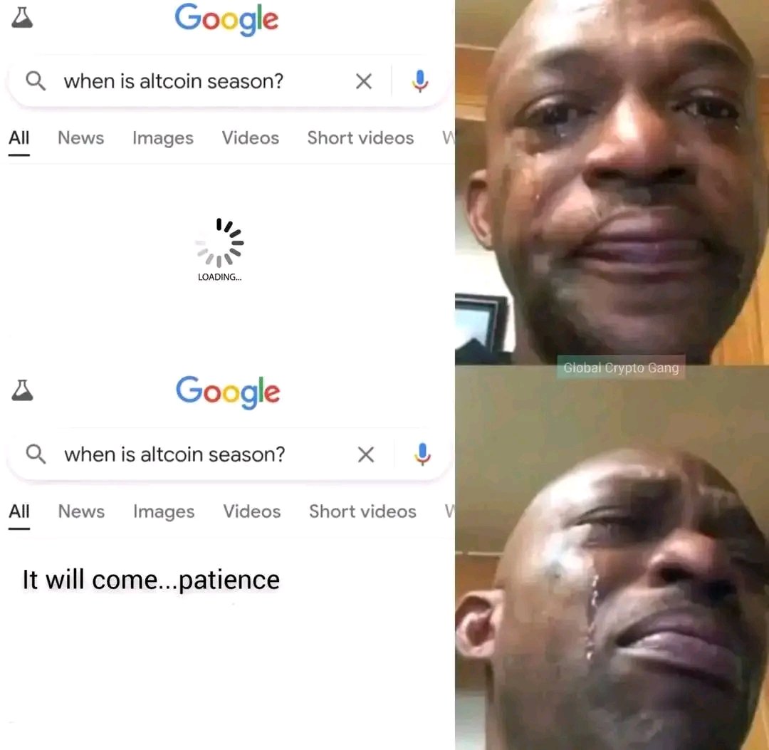 Lots of patience for altcoin season🤑