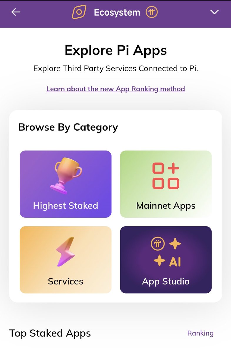 s_salunkhes's tweet photo. The "Explore Ecosystem" page on #PiBrowser just got a massive facelift! 🎨
Clean, modern & user-friendly —
Apps are now sorted by categories like:
🏆 Highest Staked
🟩 $Pi Mainnet Apps
⚡ Services
✨ App Studio
Exploring Pi Apps just got easier!
#PiApps #Ecosystem #PiUI https://t.co/J8zy8KZ9gT