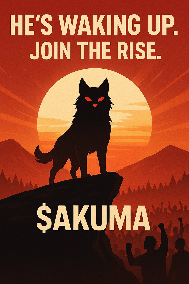 Akuma Inu isn’t just rising—
he’s waking up.

This is just the beginning of a massive movement.

Don’t just watch.
Join. Speak. Hold.

$AKUMA ⚡️

#Akumanati #CryptoRevolution #Next100x