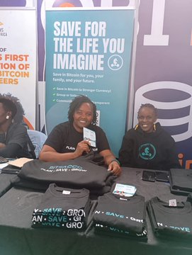muri_tuu's tweet photo. @KBCC_01 @Clarence5442371 Connected with @bitsacco at #KBCC2025 under the Bitcoin Village tent 🟠
@okjodom gave a great walkthrough of how the SACCO runs on Bitcoin — from savings to membership. Grateful for the insights and the branded tee after signing up!
#BitcoinInKenya #Web3Community https://t.co/JqnJIyPZYm