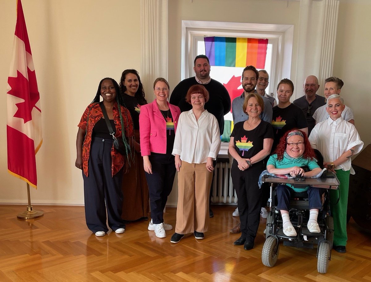 #Throwback

Celebrating diversity and inclusion, Ambassador <a href="/JAStovel/">Jeanette Stovel</a> was proud to start the tradition of Pride breakfasts with Finnish NGOs - standing together for LGBTQ+ rights. 

#PrideMonth 
#CanadaInFinland