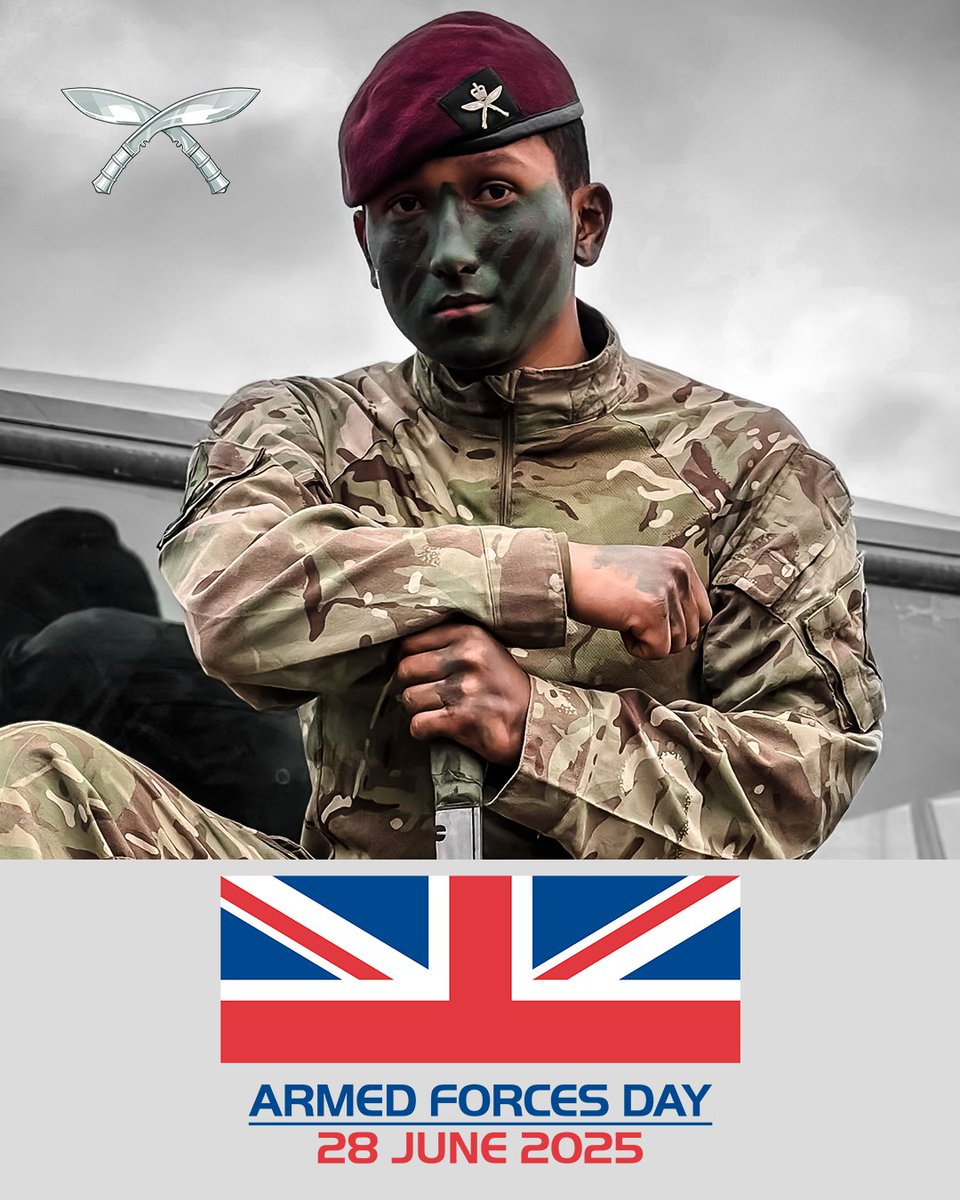 Today on  Armed Forces Day 2025, we honour and thank all our serving Gurkhas and veterans around the world. Your courage, commitment, and service continue to strengthen the British Army and protect the UK. 

#Gurkhas #ThankYou #ArmedForcesDay2025