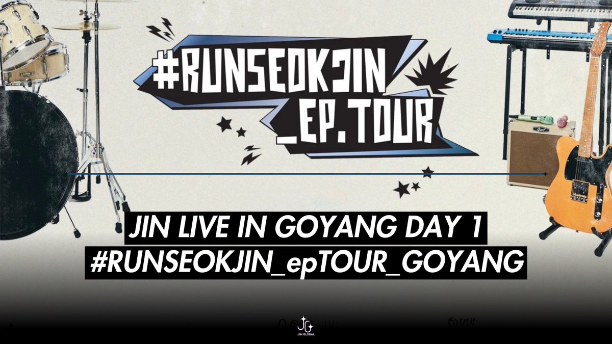seokjinfile's tweet photo. RT &amp; REPLY 🎸

JIN LIVE IN GOYANG DAY 1 
#RUNSEOKJIN_epTOUR_GOYANG https://t.co/s2QfrQzsjo