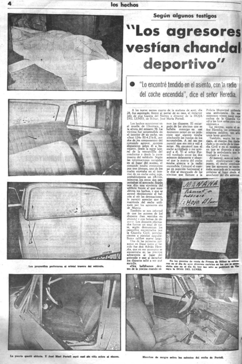 In Memoriam
D. José María Portell Manso,
D.E.P
La Muerte no es el Final
Siempre en Nuestra Memoria
¡¡Viva España!!
¡¡Arriba España!!

28/06/1978 ETA asesinaba impunemente a balazos dentro de su coche en Portugalete
rtve.es/aplicaciones/v…