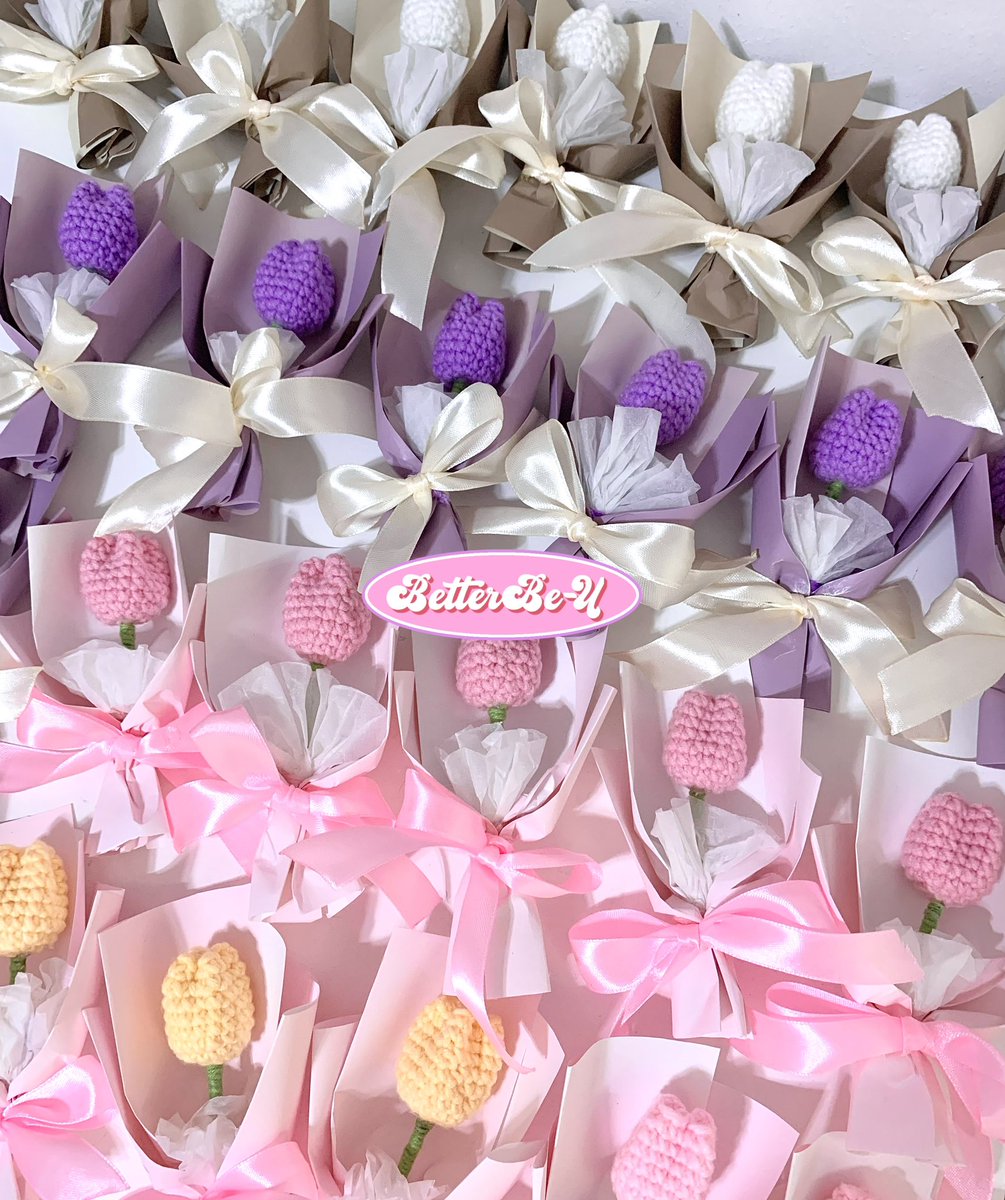 BetterBeU_'s tweet photo. SALE!!

˚ ༘ ೀ⋆｡ BetterBeU mini crochet tulip bouquet 🌷

♥︎ REPLY/DM mine+qty+color
♥︎ ₱60 ea
♥︎ can do suprise dm
♥︎ limited slots only

- Dop: 1-2 days 
- Mod: JNT (₱20 off) 
- shipment 1-2 days after ordering

ꕤ wts ph lfb https://t.co/QfTbKTcB3j
