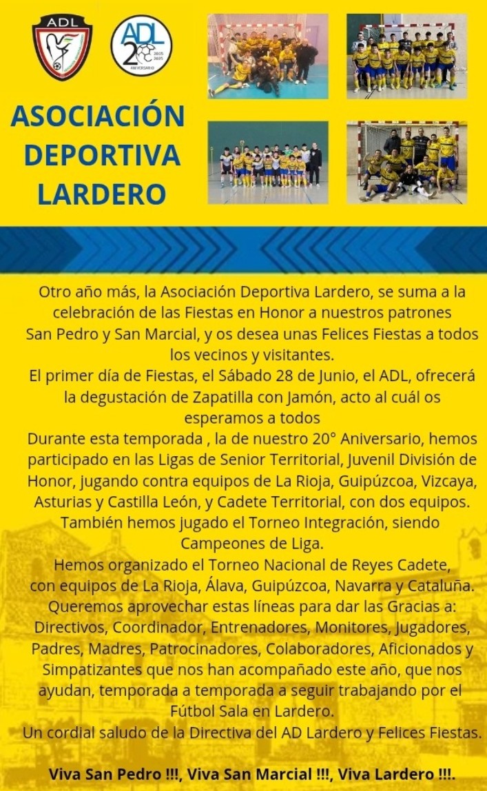 FIESTAS SAN PEDRO SAN MARCIAL - LARDERO 2025;