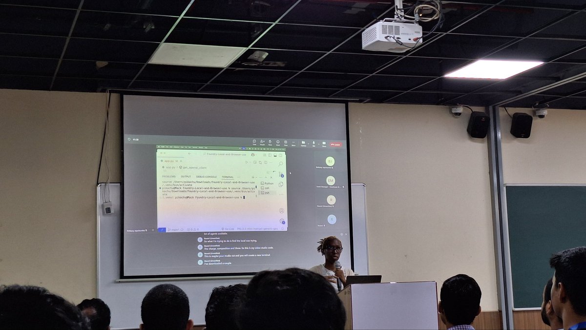 Yash Sanjivkumar Pawar (@yashpawar6849) on Twitter photo Attending AgentCon Mumbai 💛
The first session was amazing the topic was "The Age Of AI Agents" and the super amazing speaker "Bethany Jepchumba"...🌟
<a href="/dearazure_net/">Dear Azure ☁ - Azure INDIA (az-india) 🇮🇳</a>
#dearazure #agentconmumbai Attending AgentCon Mumbai 💛
The first session was amazing the topic was "The Age Of AI Agents" and the super amazing speaker "Bethany Jepchumba"...🌟
<a href="/dearazure_net/">Dear Azure ☁ - Azure INDIA (az-india) 🇮🇳</a>
#dearazure #agentconmumbai