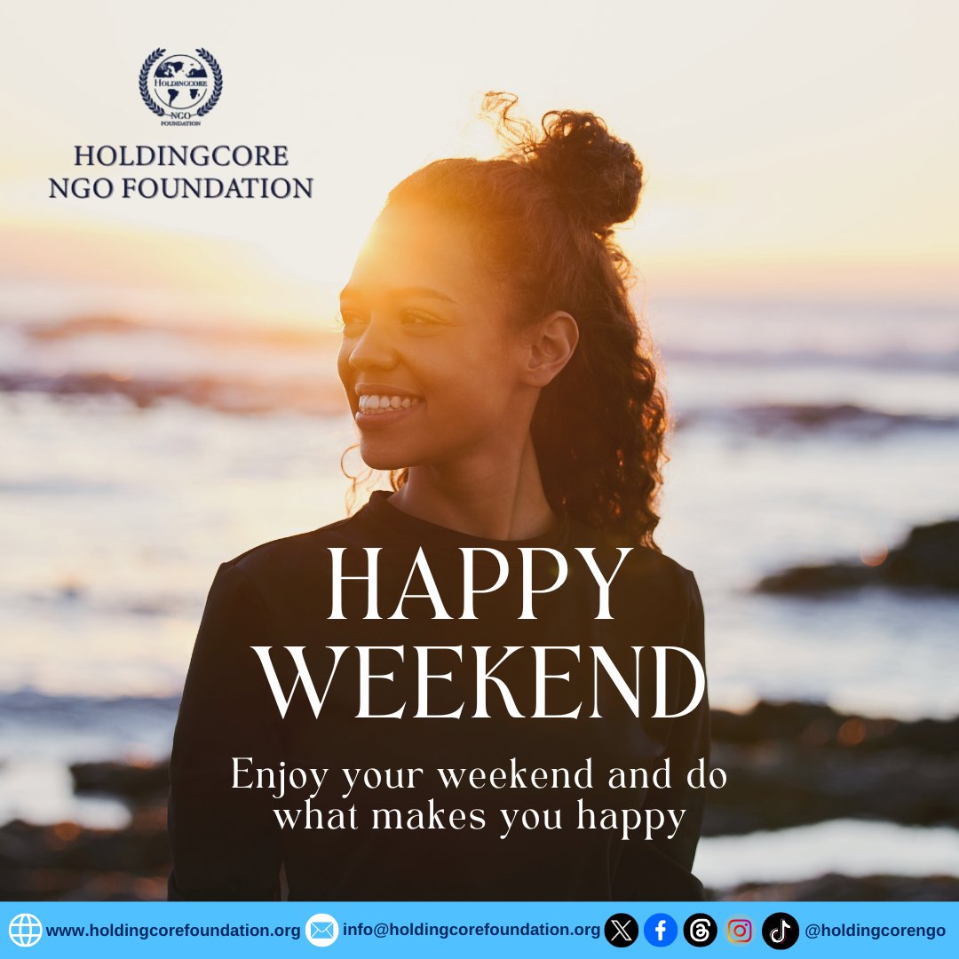 Holdingcorengo's tweet photo. Your weekend is a gift. Prioritize your happiness and recharge your spirit for the week ahead. What joyful moments are you creating for yourself today?
#PrioritizeJoy #weekends #LiveWithPurpose #RechargeYourSoul #Happiness #HoldingcoreEMPFoundation https://t.co/uRSIku6rCT
