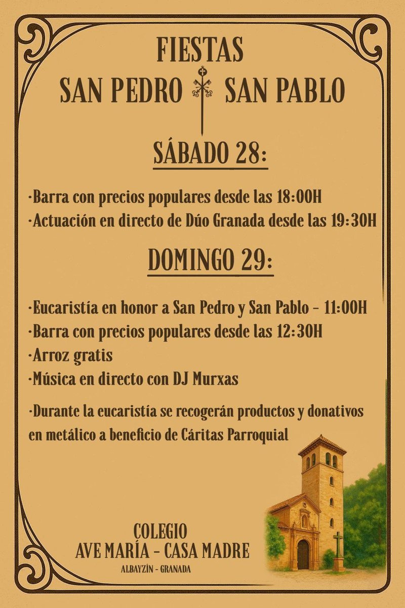 🔹 FIESTAS DE SAN PEDRO Y SAN PABLO