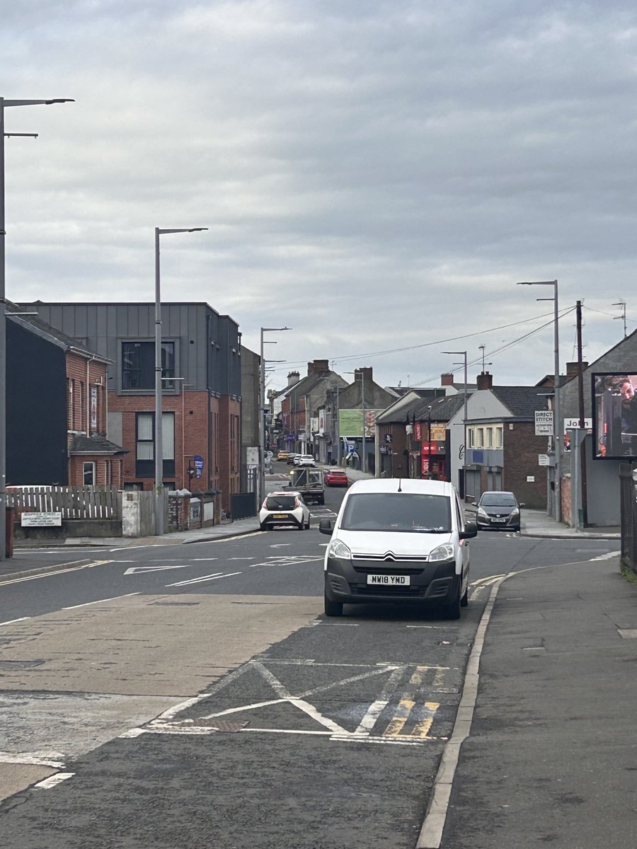 7am On a overcast warm Saturday morning here on Broughshane Street 19c ….