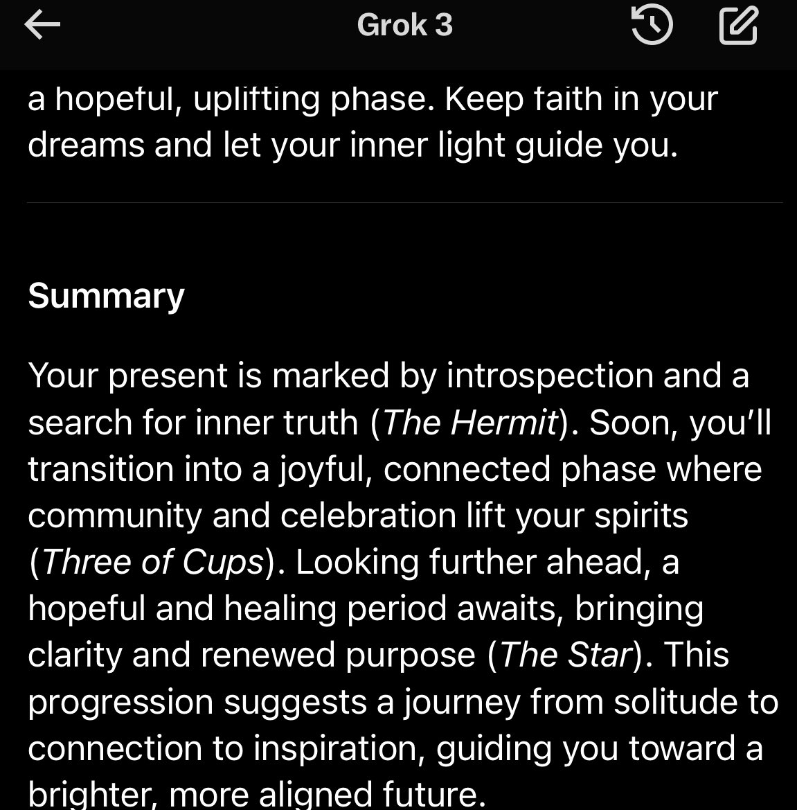 I use chat gpt to read my tarot cards lol
