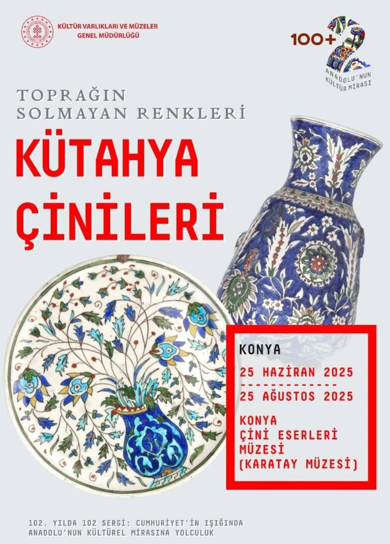 "Toprağın Solmayan Renkleri - Kütahya Çinileri Sergisi" Karatay Çini Eserleri Müzesi'nde açıldı. Sergiyi 25 Ağustos 2025 tarihine kadar gezebilirsiniz. #sanat #konya 🫒💚