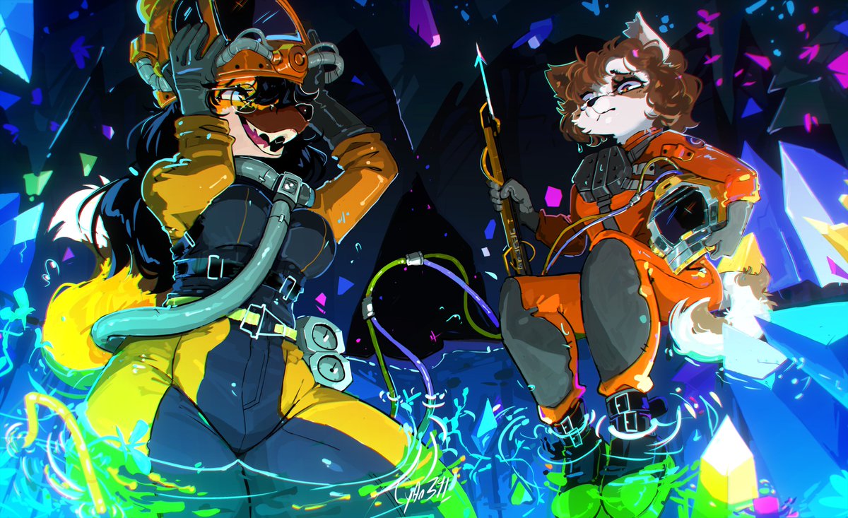 An amazing  and very specific 😅 commission for - <a href="/tdave386/">Vasird</a>  big thanks for choosing me for this! 🤿 

#Commission #art #commissionsopen