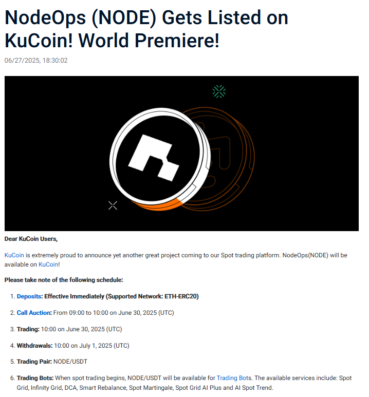 Mc_Peter10's tweet photo. 🌐 KuCoin’s latest World Premiere is live!
Welcome $NODE —..the infrastructure layer you didn’t know you needed.
Power to the validators 👨‍💻

News:
https://t.co/lOiKzhG4Hl

#MORE $MOG $AERO $ENA $WCT $AST $ALT $SEI $KCS $RENDER $ADA $XDC $APT $ETH $MORE #Switch2 #TradingStrategy https://t.co/AB7YLL0eAS