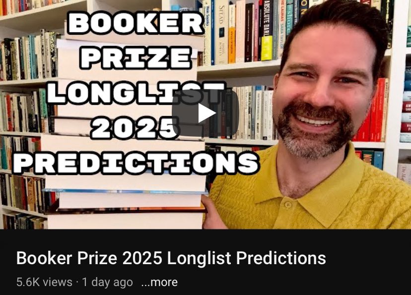 époque press (@epoque_press) on Twitter photo A great set of predictions for the Booker Prize 2025 longlist from <a href="/lonesomereader/">Eric Karl Anderson</a>
Awesome to see The Language of Remembering by <a href="/hollowaywriter2/">Patrick Holloway</a> included.
Take a watch on Eric’s YouTube channel m.youtube.com/watch?v=l2QVFM… A great set of predictions for the Booker Prize 2025 longlist from <a href="/lonesomereader/">Eric Karl Anderson</a>
Awesome to see The Language of Remembering by <a href="/hollowaywriter2/">Patrick Holloway</a> included.
Take a watch on Eric’s YouTube channel m.youtube.com/watch?v=l2QVFM…
