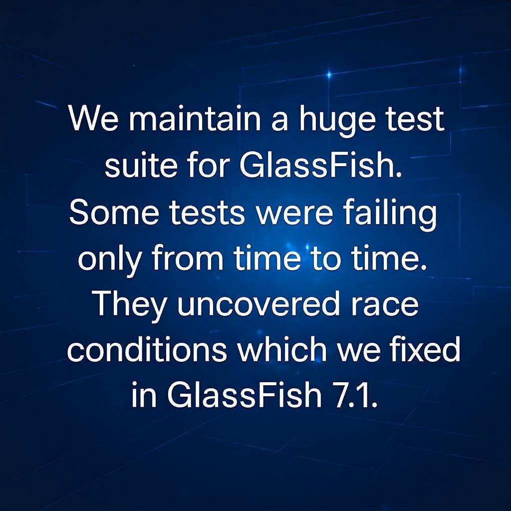 OmniFish EE (@omnifishee) on Twitter photo We're working on an interview with <a href="/dmatej/">David Matějček</a> , <a href="/glassfish/">Eclipse GlassFish</a> project lead, about the imminent GlassFish 7.1 release. This is happening while GlassFish 8 is also taking strides towards the final version.
#glassfish #JakartaEE #whatsnew We're working on an interview with <a href="/dmatej/">David Matějček</a> , <a href="/glassfish/">Eclipse GlassFish</a> project lead, about the imminent GlassFish 7.1 release. This is happening while GlassFish 8 is also taking strides towards the final version.
#glassfish #JakartaEE #whatsnew