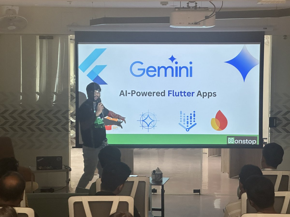 flutterpune's tweet image. Rajan Speaking on Gemini Studios : AI powered flutter apps