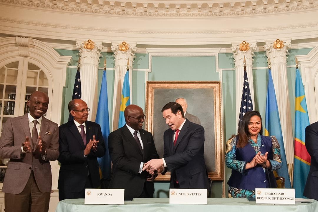 African Union (@_africanunion) on Twitter photo The Chairperson of the AU Commission, H.E. <a href="/ymahmoudali/">Mahmoud Ali youssouf</a>, yesterday joined the US Secretary of State, H.E. <a href="/marcorubio/">Marco Rubio</a>, H.E. M. Al-Khulaifi, Minister of State of the State of Qatar, & H.E. Robert Dussey, Foreign Minister of Togo, in witnessing the signing of a peace agreement The Chairperson of the AU Commission, H.E. <a href="/ymahmoudali/">Mahmoud Ali youssouf</a>, yesterday joined the US Secretary of State, H.E. <a href="/marcorubio/">Marco Rubio</a>, H.E. M. Al-Khulaifi, Minister of State of the State of Qatar, & H.E. Robert Dussey, Foreign Minister of Togo, in witnessing the signing of a peace agreement