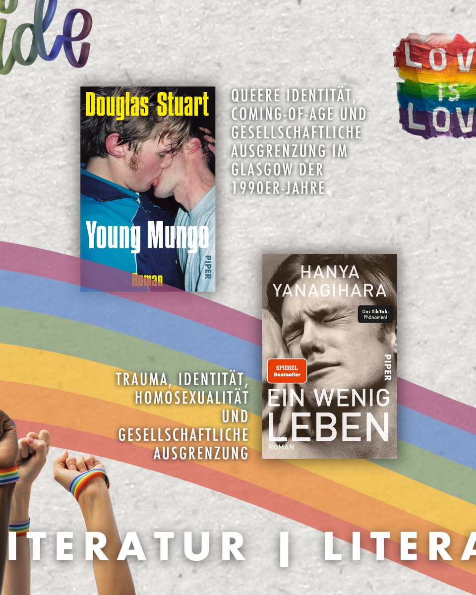 Wir feiern den CSD am 28.6. in München direkt vor unserer Haustür! 🏳️‍🌈 Entdeckt unsere queeren Buchtipps zum Pride! #CSDMünchen #PiperVerlag #LoveIsLove